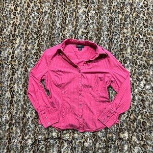 Attention Pink and silver glitter Button-Down Shirt